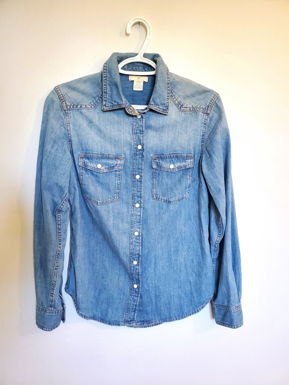 Denim Button-up Top - Picture 2 of 12